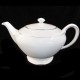 WHITE & PLATINUM by Royal Tuscan Tea Pot 9.2"