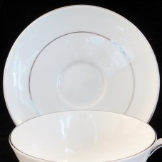 WHITE & PLATINUM by Royal Tuscan Tea Saucer