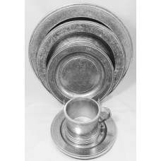 Wilton Armetale Pewter Plough Tavern MATTE 5 Piece Place Setting