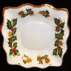 YULETIDE by Rosina-Queen's Square Candy Dish 5.25"
