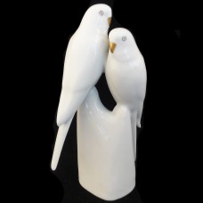 Hollohaza figurine Pair of Parrots 7" tall