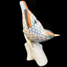 Hollohaza figurine Wren on Branch 5.25" tall