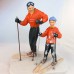 Norman Rockwell Winter Ski Skills 7.25" tall