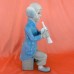 Rex Clown Sitting Playing Horn 8.75" tall