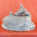 Rex Deer Lying Down with Butterfly 5" tall