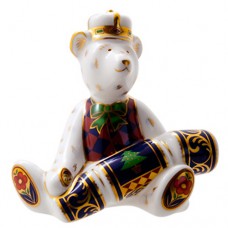 Royal Crown Derby Christmas Teddy 3" tall