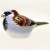 Royal Crown Derby House Sparrow 4.25" long