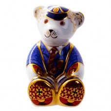 Royal Crown Derby School Boy Teddy 3" tall