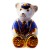 Royal Crown Derby School Boy Teddy 3" tall