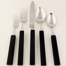 Denby Energy Flatware EBONY 5 Piece Place Setting