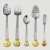 RETRONEU Stainless AVIGNON GOLD 5 Piece Hostess Set NEW