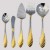 RETRONEU Stainless COQUILLE GOLD 5pc Hostess Set NEW