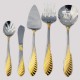 RETRONEU Stainless COQUILLE GOLD 5pc Hostess Set NEW