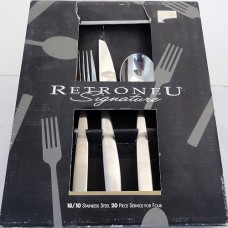 RETRONEU Stainless DOT & DASH 20 Piece Boxed Set NEW