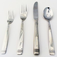 RETRONEU Stainless ORION 4 Piece Place Setting NEW