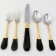RETRONEU Stainless PRINCE OF WALES BLACK & GOLD 5 Piece Set