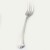 RETRONEU Stainless SCROLL Salad Fork 6.5" long NEW