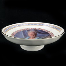 Aynsley Footed Compote Celebrating Queen Mum's 100th Birthday