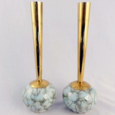 DELFT Made in Holland Vase 8.5" tall Brass top