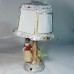 Dresden Lamp Female Figure and shade 12.5 inches high as is