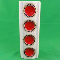 Schumann Arzberg Vase Red 4 disc 8" tall