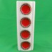 Schumann Arzberg Vase Red 4 disc 8" tall