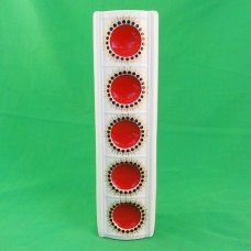 Schumann Arzberg Vase Red 5 discs 10" tall