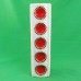 Schumann Arzberg Vase Red 5 discs 10" tall