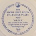 Spode BLUE ROOM Calendar Plate 1997 10.5" NEW England