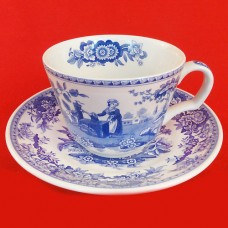 Spode BLUE ROOM 'Girl at Well' Cup & Saucer Set NEW England
