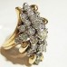Diamond Cluster Ring Ladies aprox 2Caret 14t Yellow Gold