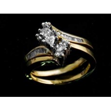 Ladies Diamond Ring Set 14kt Gold