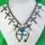 Navajo Silver & Turquoise Necklace 1920 6.22 troy oz silver