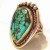 Navajo Turquoise Silver Ring BEAR CLAW Style
