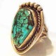 Navajo Turquoise Silver Ring BEAR CLAW Style