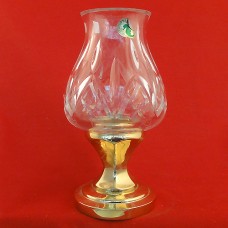 Waterford Hurricane Lamp Belmont 5.5" tall Gold Base