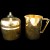 ELEGANCE G.E.P. Gold Plated Creamer & Covered Sugar Bowl 