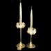 LYCENTA Strass Crystal Gold Plated Candlestick 8" tall Sweden