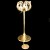 LYCENTA Strass Crystal Gold Plated Candlestick 8" tall Sweden