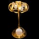 LYCENTA Strass Crystal Gold Plated Short Candlestick 6.5" tall 