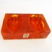 Holmegaard 2 Pipe Holder Orange 