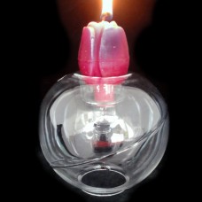 Kosta Boda LINE BLACK Round Candle Holder 4.8" tall NEW