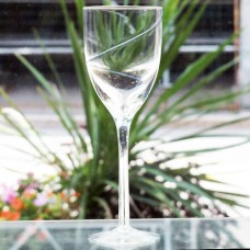 Kosta Boda LINE BLUE Goblet 9" tall Sweden NEW