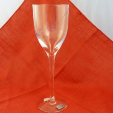 Kosta Boda LINE BLUE Red Wine 7" tall Sweden