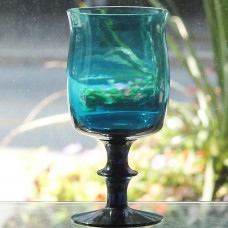 Kosta Boda PROVINCIAL BLUE Goblet 6.75" tall Sweden NEW