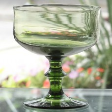 Kosta Boda PROVINCIAL GREEN Saucer Champagne 4.4" tall NEW