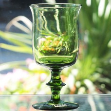 Kosta Boda PROVINCIAL GREEN Wine 5.6" tall Sweden NEW